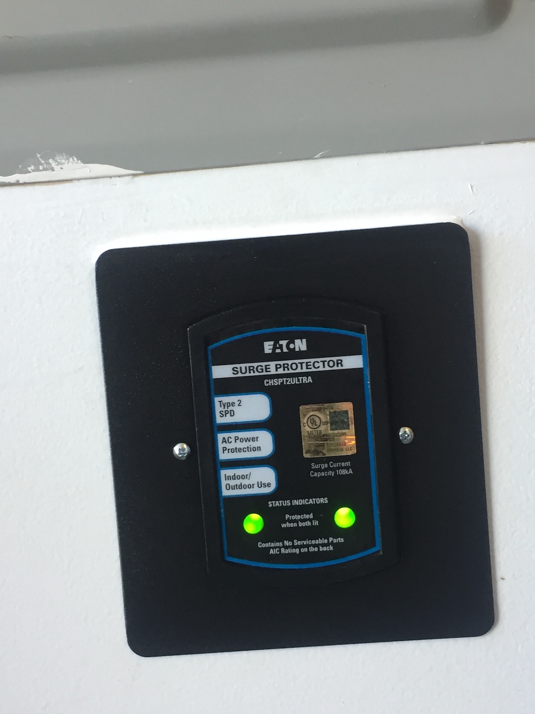 eaton surge protector installed in home