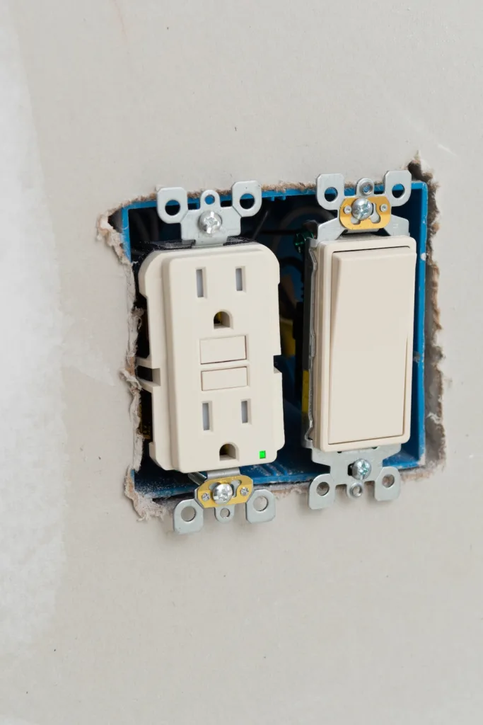 installing light switch after home renovation electric new power cable