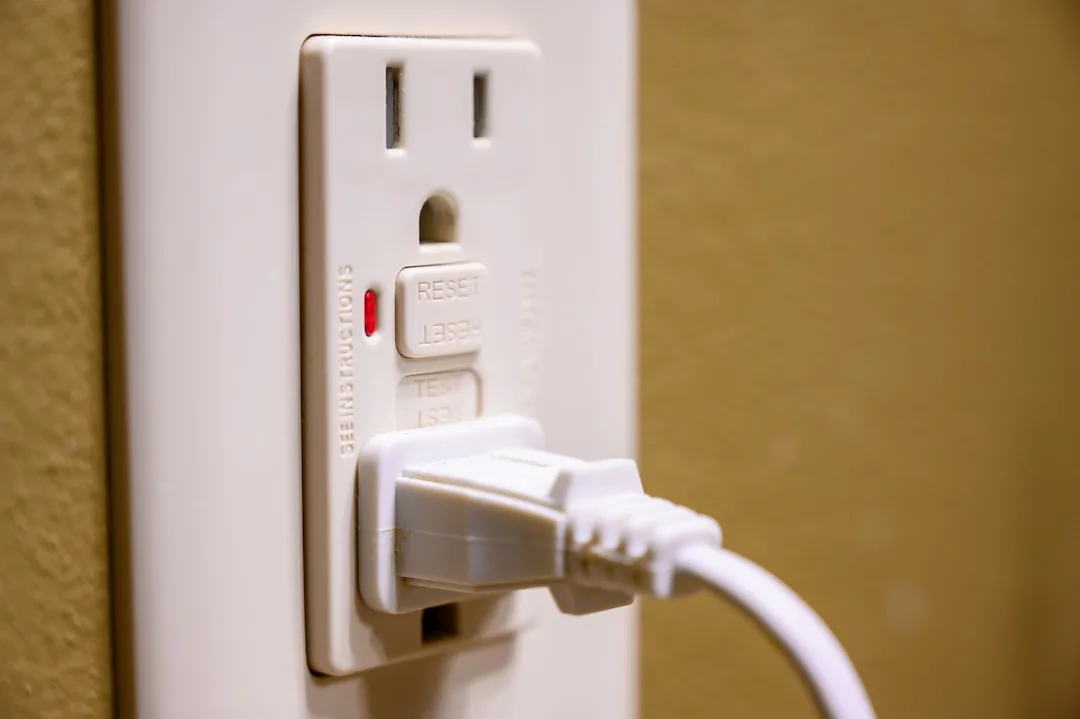 Tripped Ground Fault Interrupter Outlet